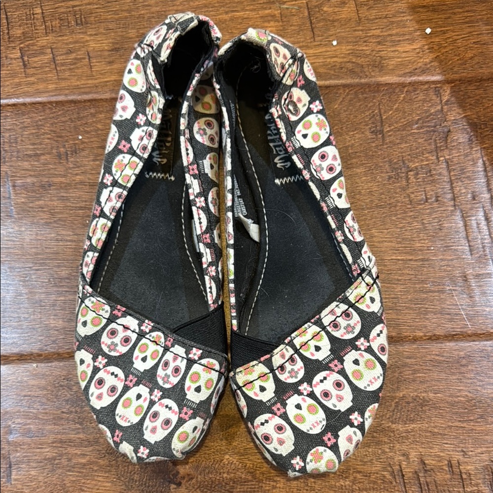 Sugar Skull Print Flats